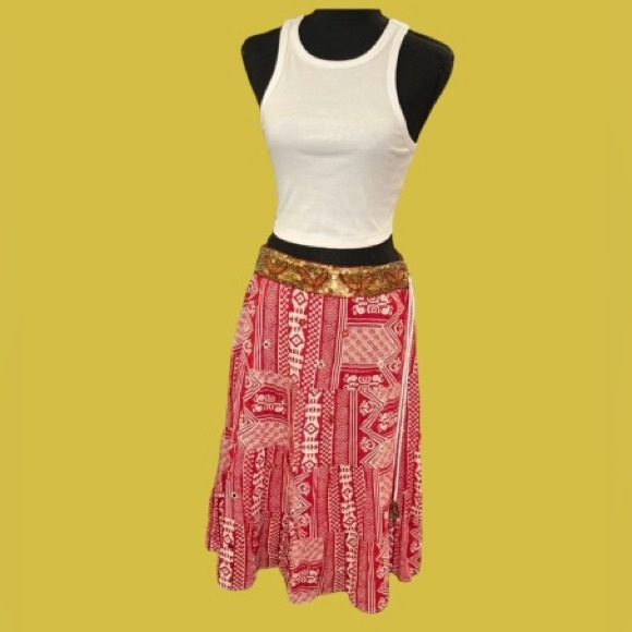 Forever 21 Dresses & Skirts - ✌🏻COACHELLA FESTIVAL VIBES!! TWENTY-ONE GORGEOUS FLOWING SEQUINED BOHO SKIRT